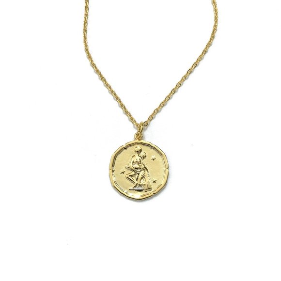 Zodiac Aquarius Sign Necklace - Picture 2 of 8